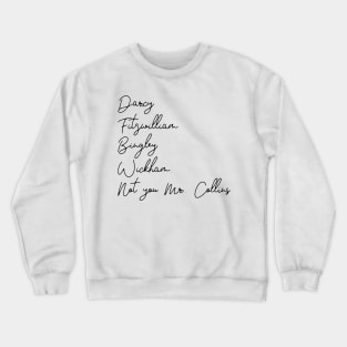 Jane Austen Heroes and Villains (Black) Crewneck Sweatshirt